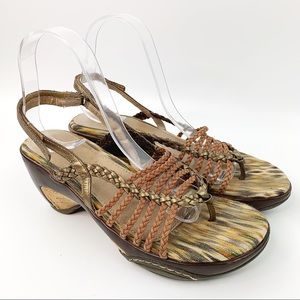 JAMBU Leather Thong Sport Wedge Outdoor Shoes Sz 8